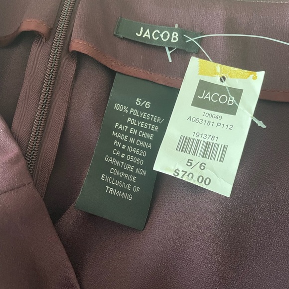 NWT Jacob Satin Ruffle Skirt, size 5/6, Eggplant Purple - Picture 3 of 3